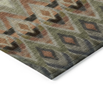 Start2Finish Chantille ACN617 brown 10x14 rug with intricate pattern, soft texture, and durable woven design for living spaces.