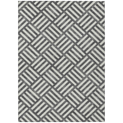 Start2Finish Chantille ACN620 black rug, 10x14 feet, with soft, plush texture and modern design, ideal for living room or bedroom decor.