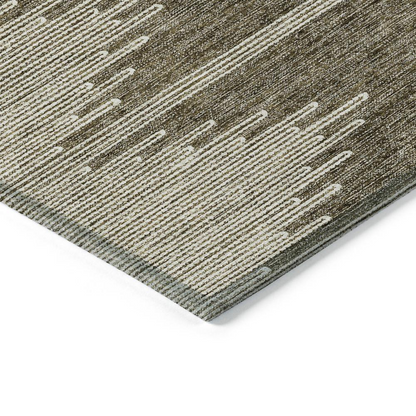 Start2Finish Chantille ACN647 brown 5x7.6 rug with intricate pattern, soft texture, and plush surface for living room decor.