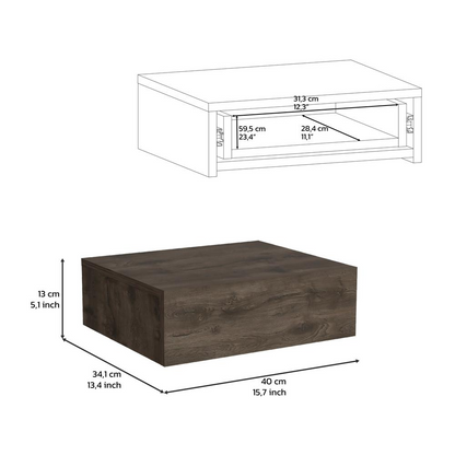 Modern Ivor floating nightstand by Start2Finish with wall-mounted design and drawer, showcasing sleek furniture for bedroom storage.