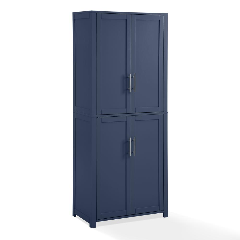 Start2Finish Savannah Tall Kitchen Storage Pantry with multiple shelves and door compartments for organized food and kitchen storage.