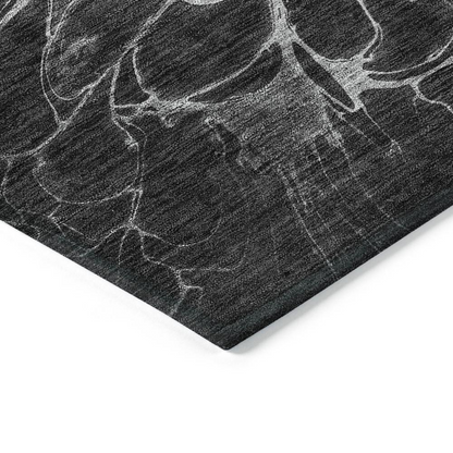 Gray Chantille ACN652 8x8 rug by Start2Finish, featuring soft textured fabric and a stylish geometric pattern.