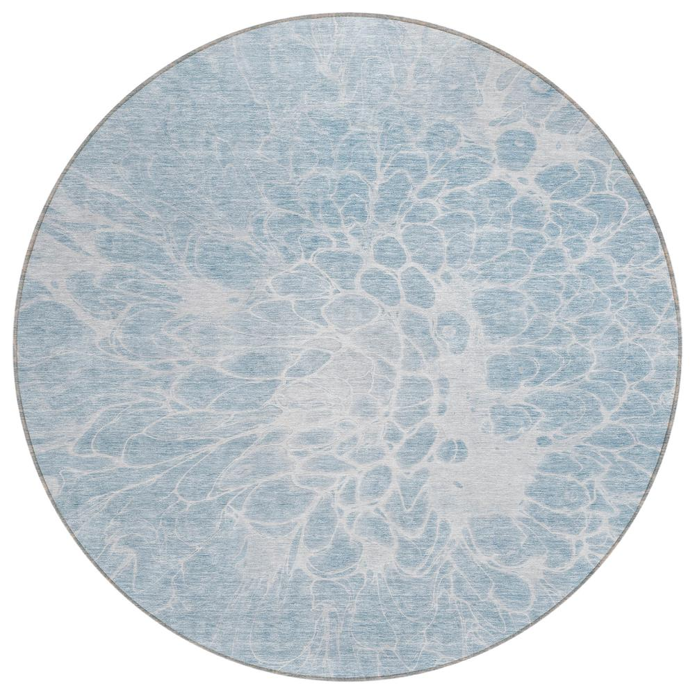 Blue Chantille ACN653 8x8 rug by Start2Finish, showing a textured woven pattern perfect for living room or bedroom decor.