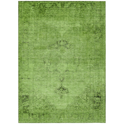 Start2Finish Chantille ACN658 green rug, 9x12 feet, with intricate pattern and plush texture, ideal for living room or bedroom decor.