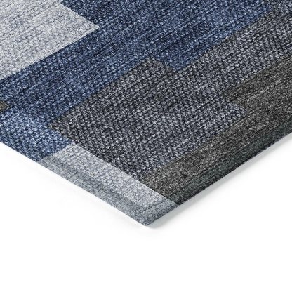 Blue Chantille ACN659 9x12 rug by Start2Finish featuring a soft, woven texture and intricate pattern for living room decor.