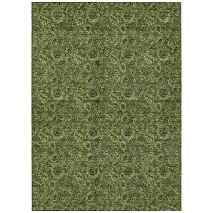 Start2Finish Chantille ACN661 green 9x12 rug with intricate pattern, soft texture, and vibrant color perfect for living room decor.