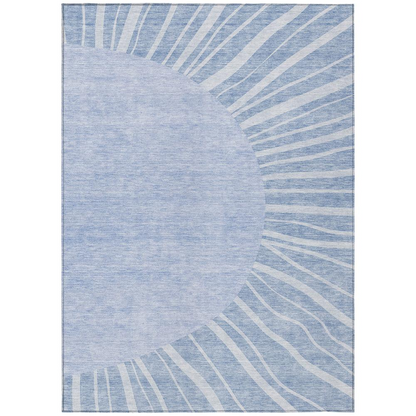 Start2Finish Chantille ACN668 blue 9x12 rug with intricate pattern, soft texture, and vibrant color for elegant home decor.