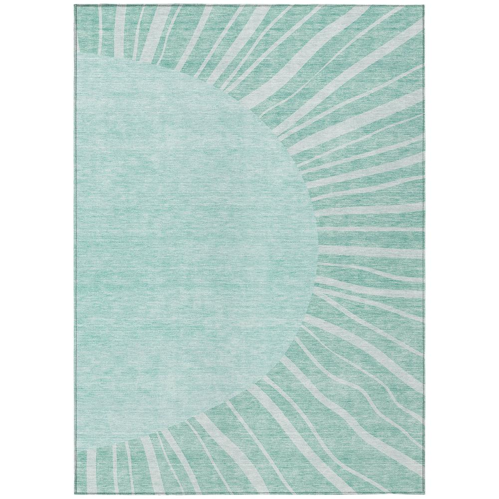 Start2Finish Chantille ACN668 teal rug, 10 by 14 feet, with intricate pattern and plush texture, suitable for living room or bedroom.