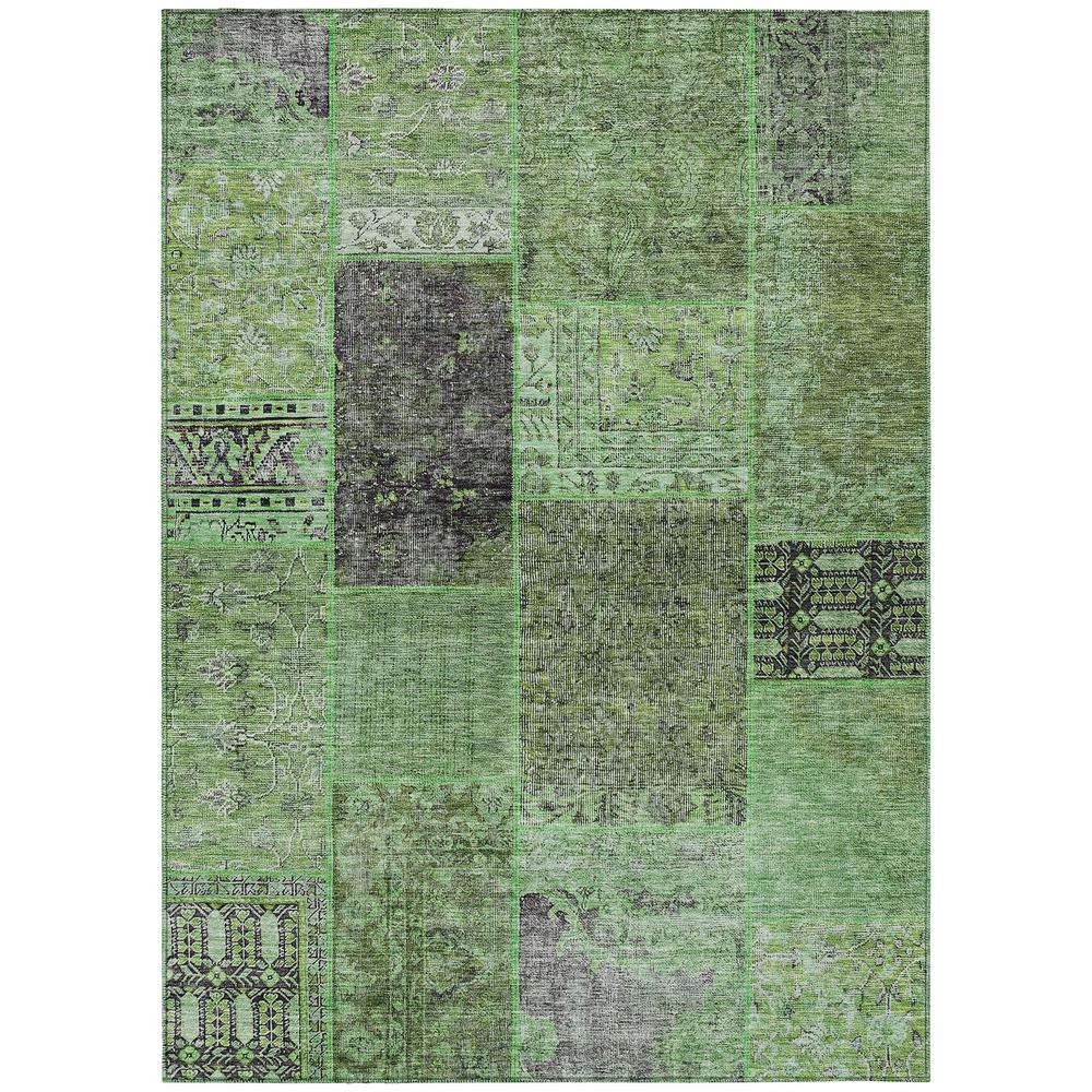 Start2Finish Chantille ACN669 green 10x14 rug with intricate pattern and soft texture, ideal for living rooms or bedrooms.