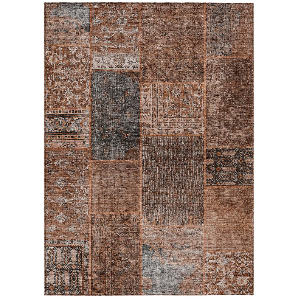 Start2Finish Chantille ACN669 orange rug, 10x14 feet with a soft, textured fabric and vibrant orange color, ideal for living rooms or bedrooms.