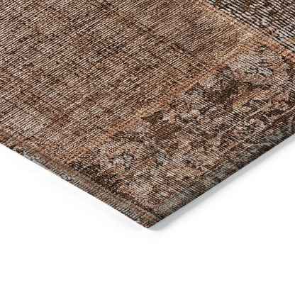 Start2Finish Chantille ACN669 orange 9x12 rug with a plush, textured surface and vibrant color, perfect for living room or bedroom decor.