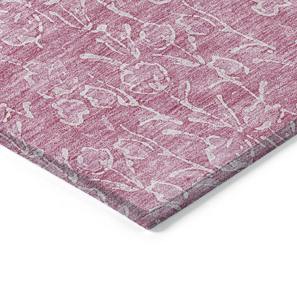 Start2Finish Chantille ACN691 pink 9x12 rug featuring a soft, plush texture with a stylish pattern for living room or bedroom decor.