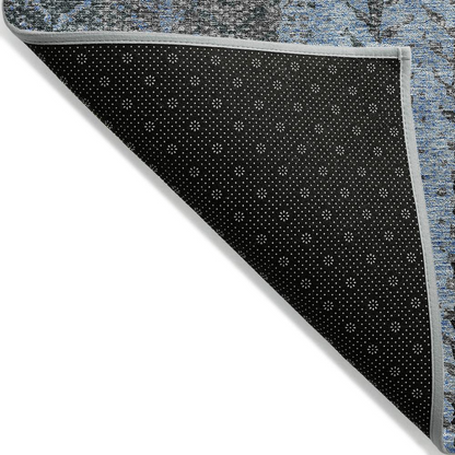 Start2Finish Chantille ACN693 blue 9x12 rug with intricate patterns, soft texture, and vibrant color for stylish home decor.