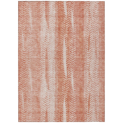 Start2Finish Chantille ACN694 orange rug, 10x14 feet, with a soft textured surface and vibrant color design.