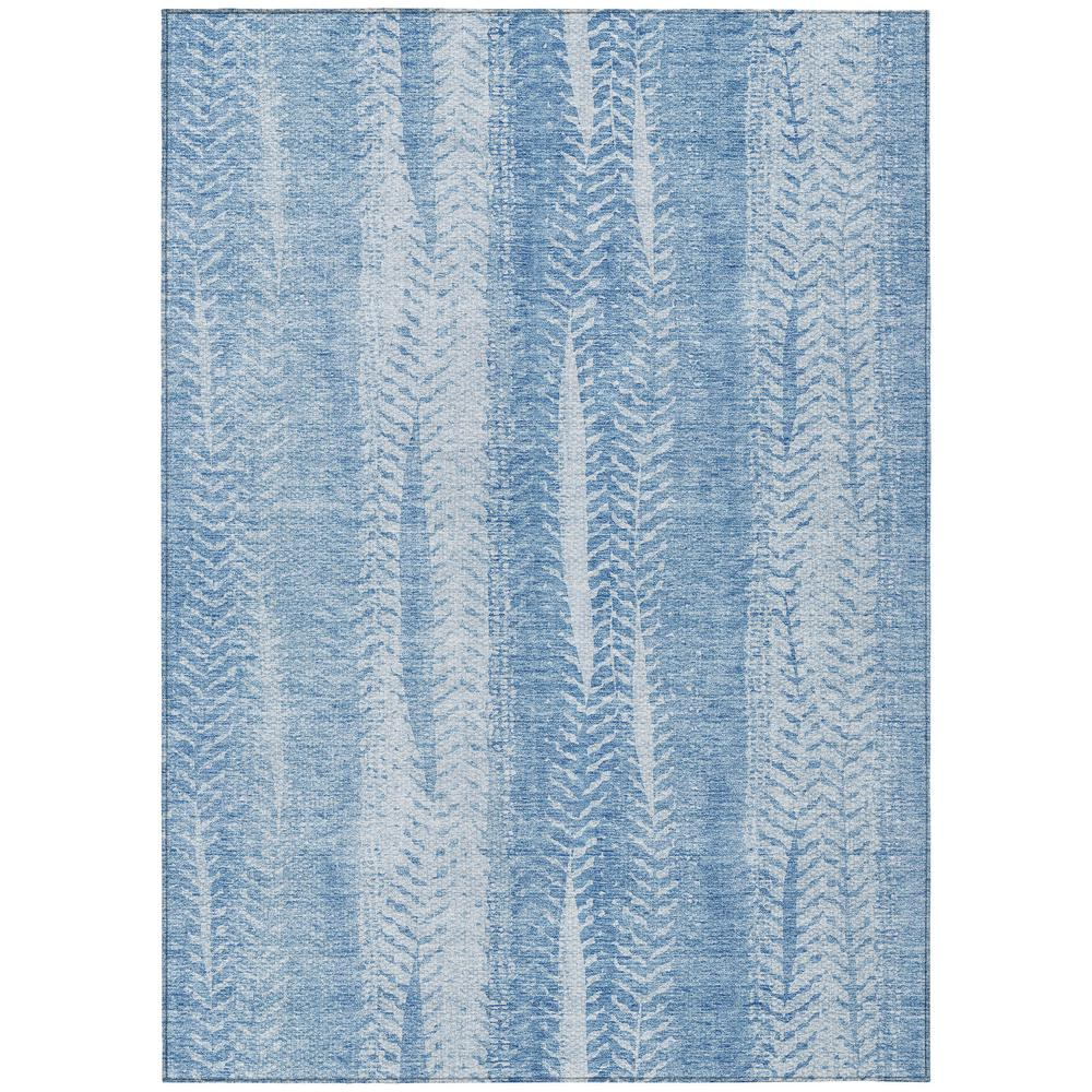 Blue Chantille ACN694 rug by Start2Finish, 10x14 feet, showing soft fabric texture and intricate pattern on a neutral background.