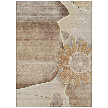 Start2Finish Chantille ACN700 brown 9x12 rug with intricate pattern, soft texture, and plush surface ideal for living rooms or bedrooms.