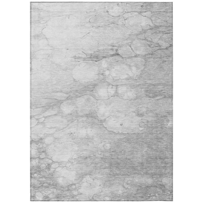 Gray Chantille ACN699 8x10 rug from Start2Finish, featuring a soft, textured surface and decorative border pattern.