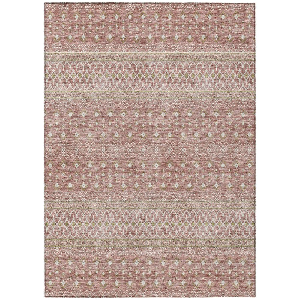 Pink Chantille ACN709 rug by Start2Finish, 10x14 feet, with soft, plush texture and decorative border design.