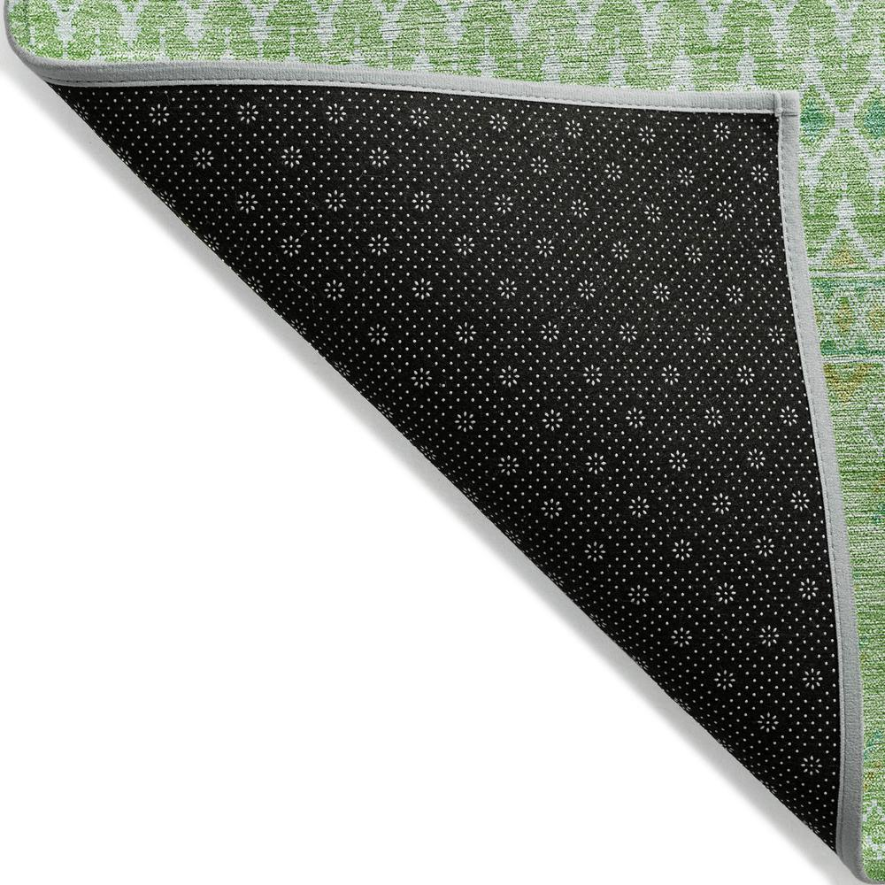 Start2Finish Chantille ACN709 green 10x14 rug with intricate pattern, soft texture, and plush pile in a vibrant green color.