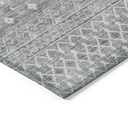 Gray Chantille ACN709 8x10 rug from Start2Finish with a soft, textured fabric and intricate pattern suitable for living rooms or bedrooms.