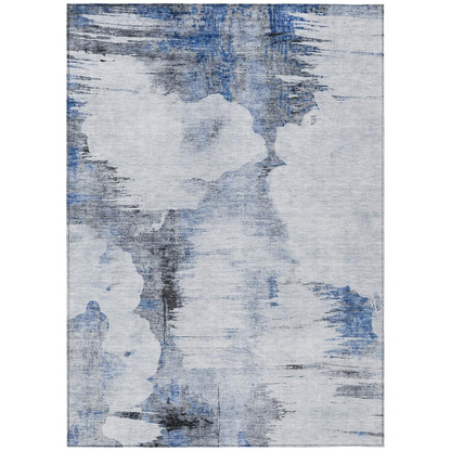 Start2Finish Chantille ACN710 blue 9x12 rug with intricate patterns, soft texture, and vibrant color for elegant home decor.