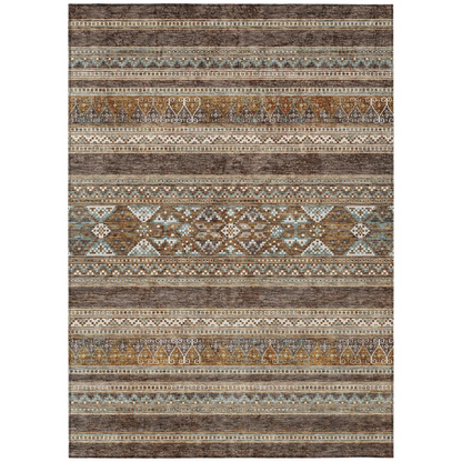 Start2Finish Chantille ACN714 brown 8x10 rug with soft, plush texture and intricate pattern, perfect for living room or bedroom decor.