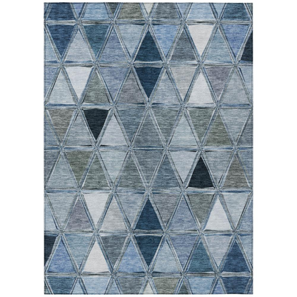 Start2Finish Chantille ACN722 blue 5x7.5 rug with intricate pattern, soft texture, and decorative design for living room or bedroom.