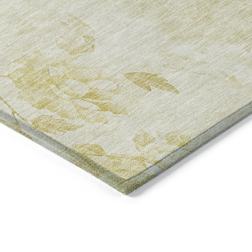 Start2Finish Chantille ACN724 Gold 8x10 rug showing intricate patterns and warm gold tones on a soft fabric surface.