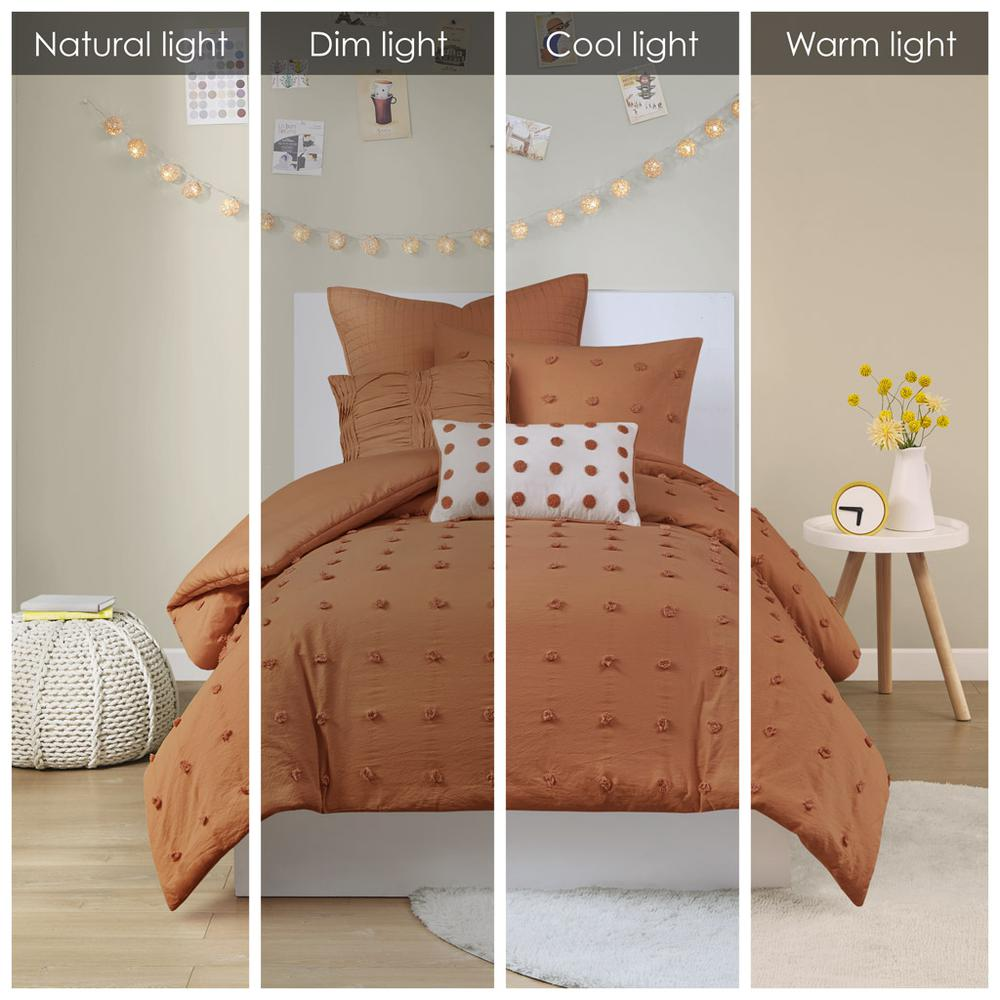 Start2Finish cotton jacquard duvet cover set with euro shams and throw pillows, featuring intricate woven bedding design.