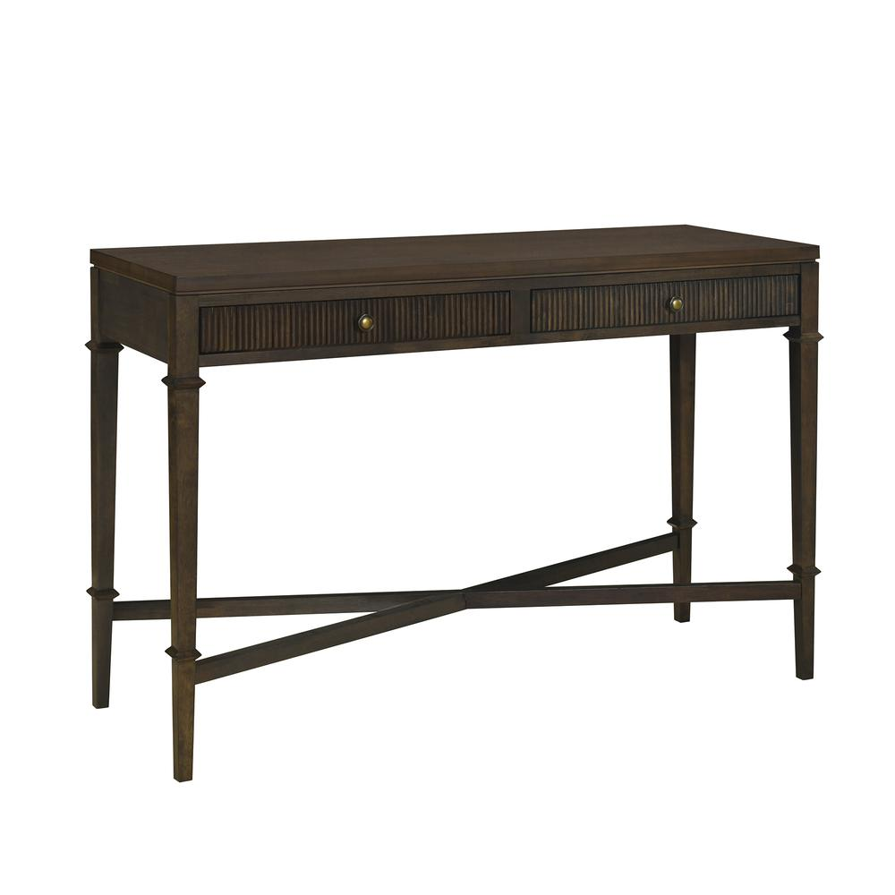 Start2Finish fluted 2-drawer storage console table with sleek design and textured finish, ideal for entryways or living rooms.
