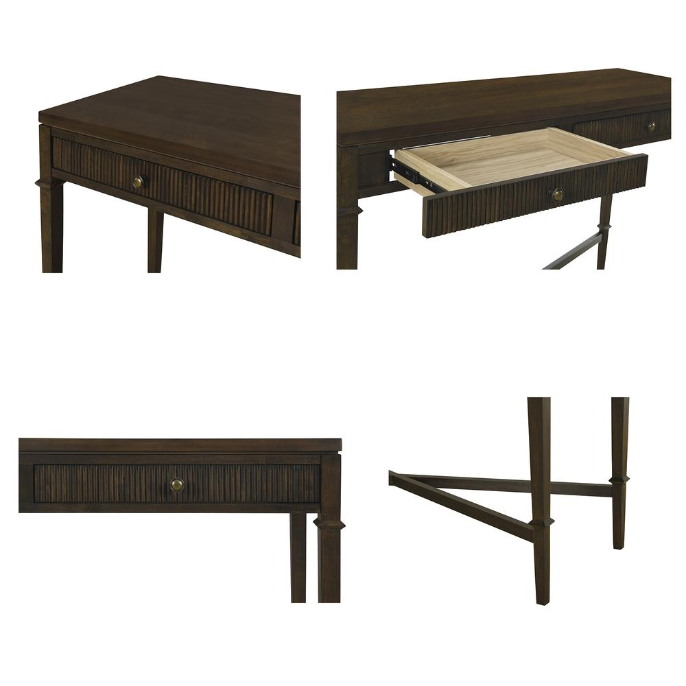 Start2Finish fluted 2-drawer storage console table with sleek design and modern finish, featuring two functional drawers and a sturdy top.