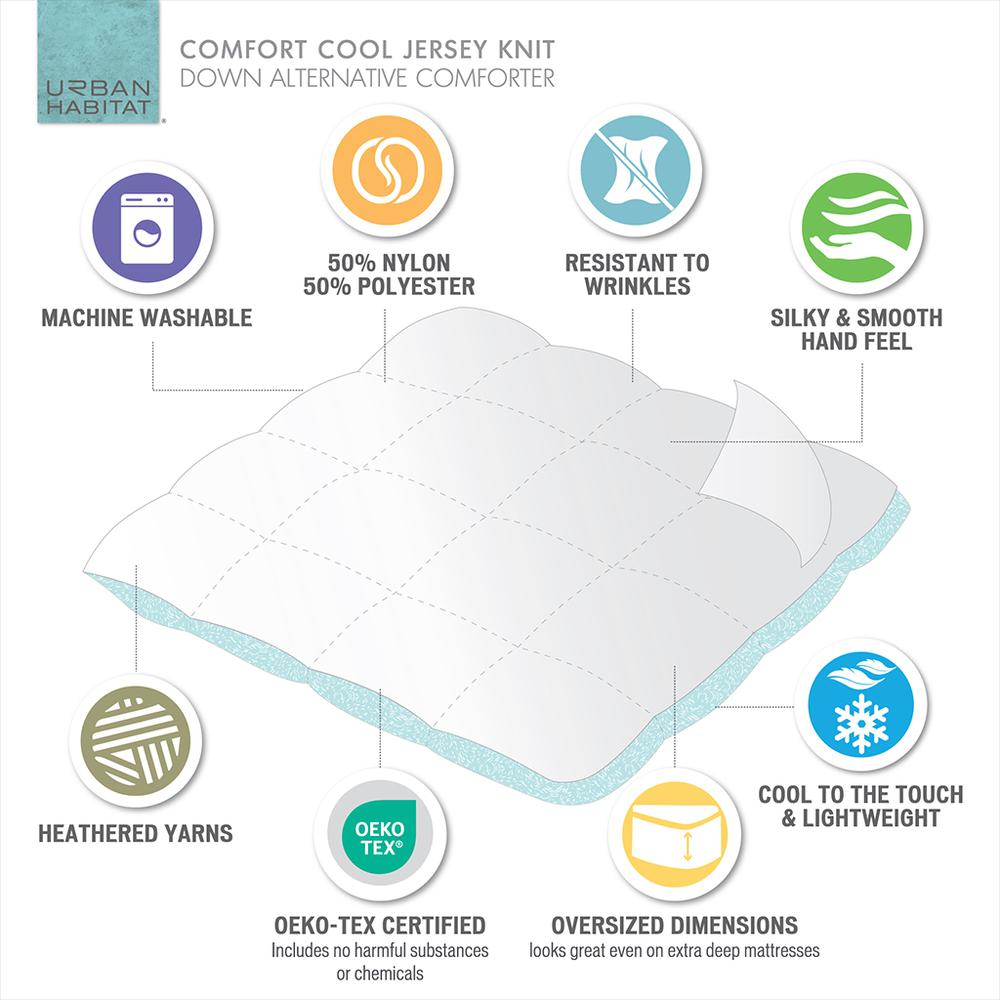 Start2Finish oversized down alternative comforter spread out on bed, showcasing plush, cozy bedding with a soft, inviting appearance.