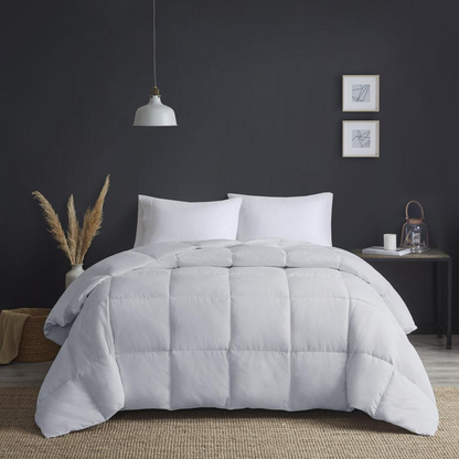 Start2Finish goose feather and down oversize comforter with plush, soft filling and a cozy, inviting appearance.