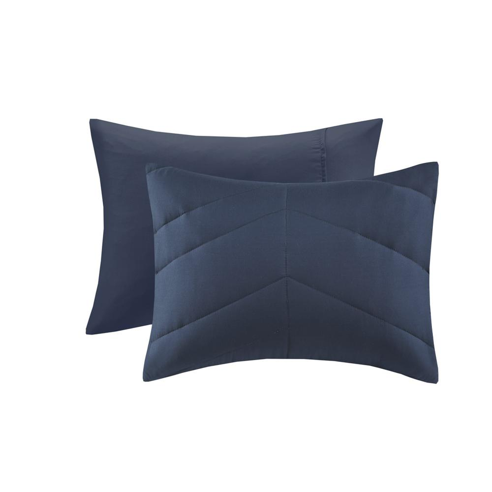 Start2Finish Quilted Chevron Comforter Bedding set with a stylish geometric pattern in soft, cozy fabric.