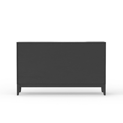 Start2Finish Cove Server in vintage black wood with sleek design and spacious storage for dining or living room use.
