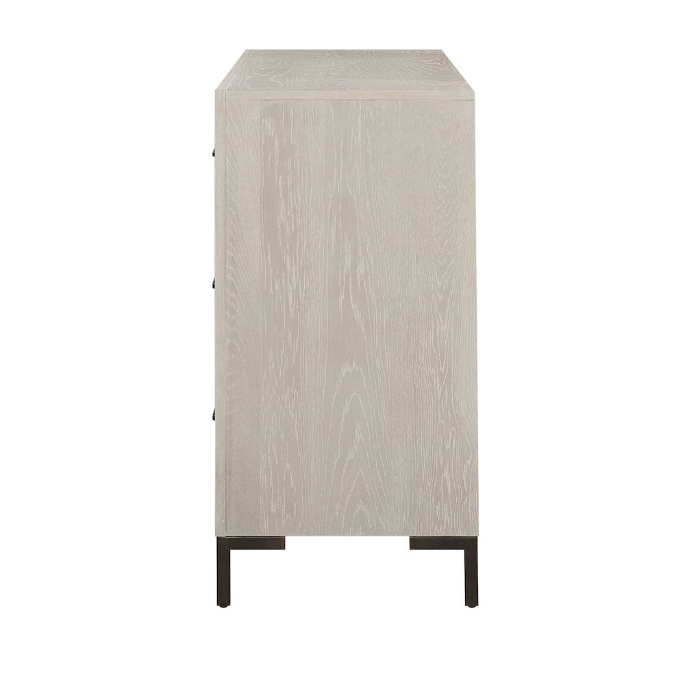 Start2Finish Bradley Dresser with multiple drawers in a modern wood finish, showcasing its sleek design and spacious storage.