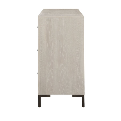 Start2Finish Bradley Dresser with multiple drawers in a modern wood finish, showcasing its sleek design and spacious storage.