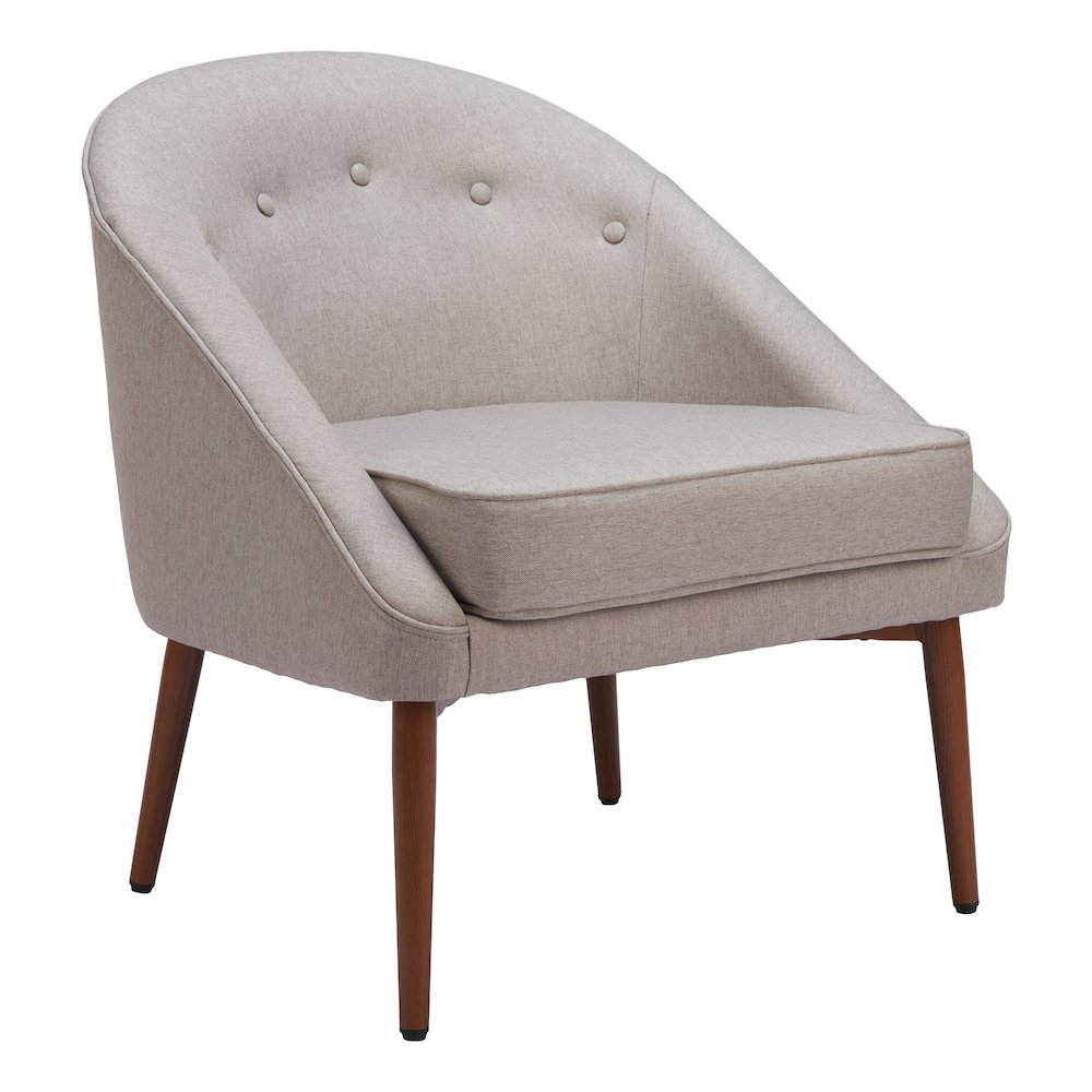 Gray Carter accent chair by Start2Finish featuring a modern design with cushioned seat and backrest for stylish comfort.