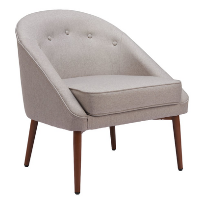 Gray Carter accent chair by Start2Finish featuring a modern design with cushioned seat and backrest for stylish comfort.