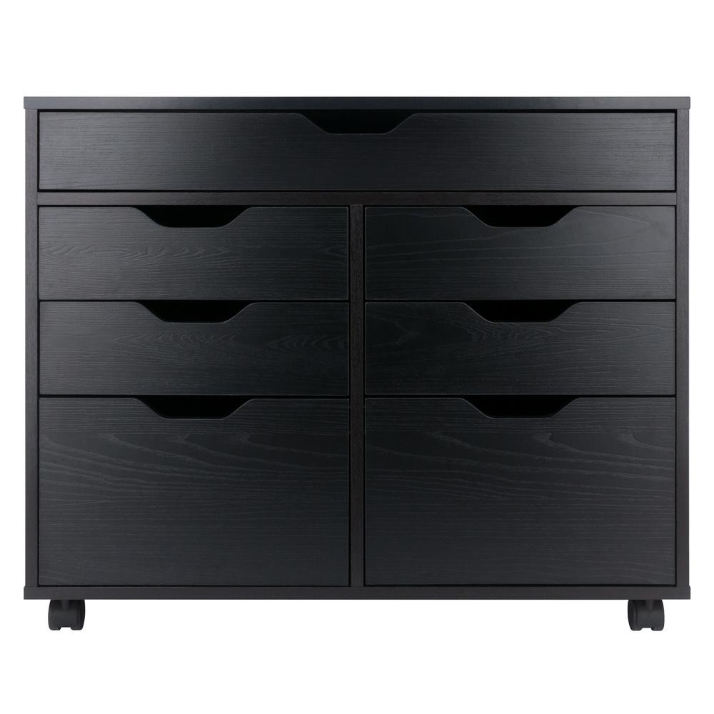 Black Halifax Cabinet by Start2Finish, modern furniture piece with sleek design and storage compartments.