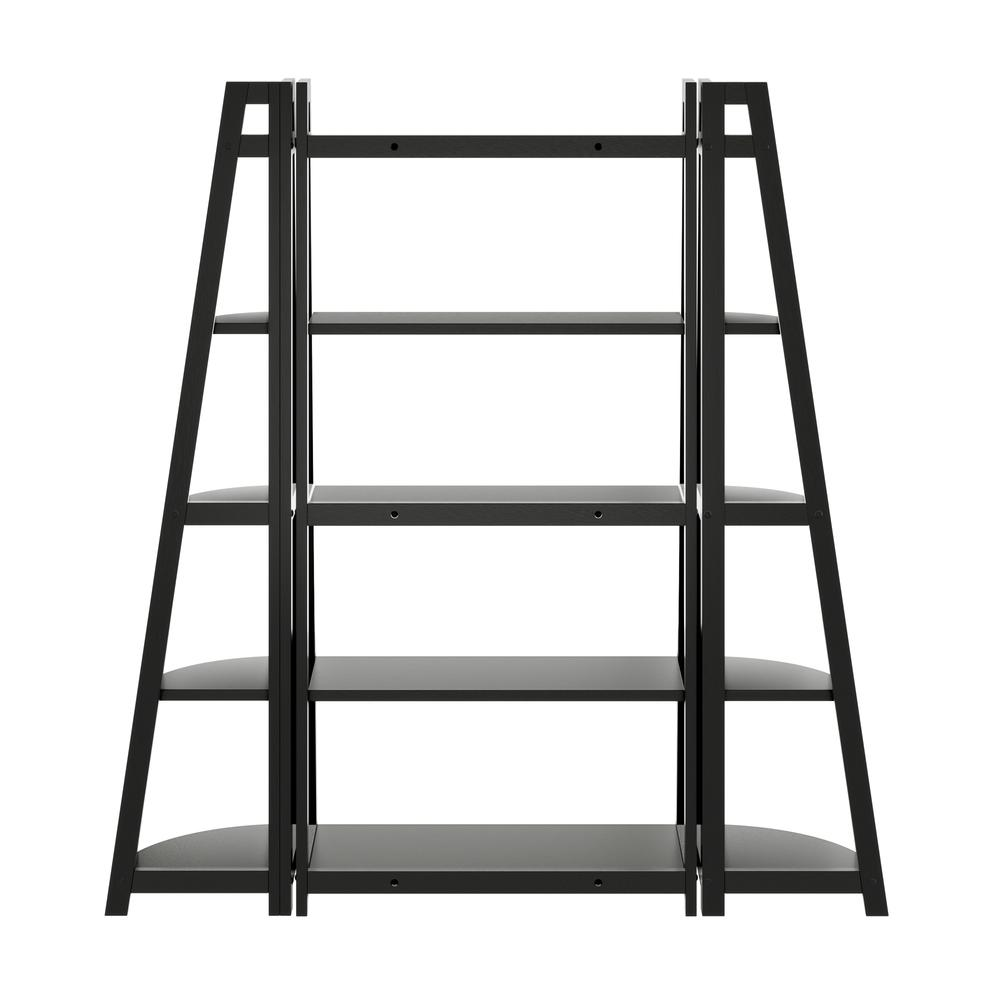 Start2Finish Adam 3-Pc Black Shelving Set, modern furniture with three sturdy black shelves for versatile storage.