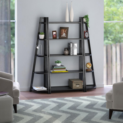 Start2Finish Adam 3-Piece Black Shelving Set, modern furniture with three sturdy black shelves for versatile storage.