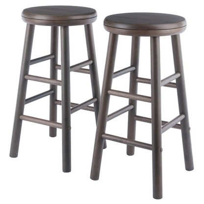 Shelby 2-piece swivel seat counter stool set in oyster gray, stylish furniture by Start2Finish with cushioned seats and modern design.