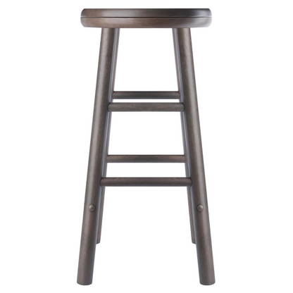 Shelby 2-Pc Swivel Seat Counter Stool Set in oyster gray with cushioned seats and metal bases for kitchen or bar area.
