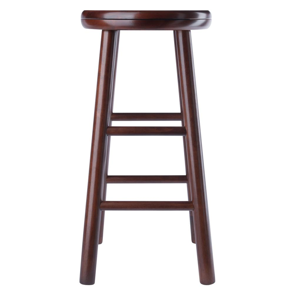 Shelby 2-piece swivel seat counter stool set by Start2Finish featuring walnut wood finish and modern design.