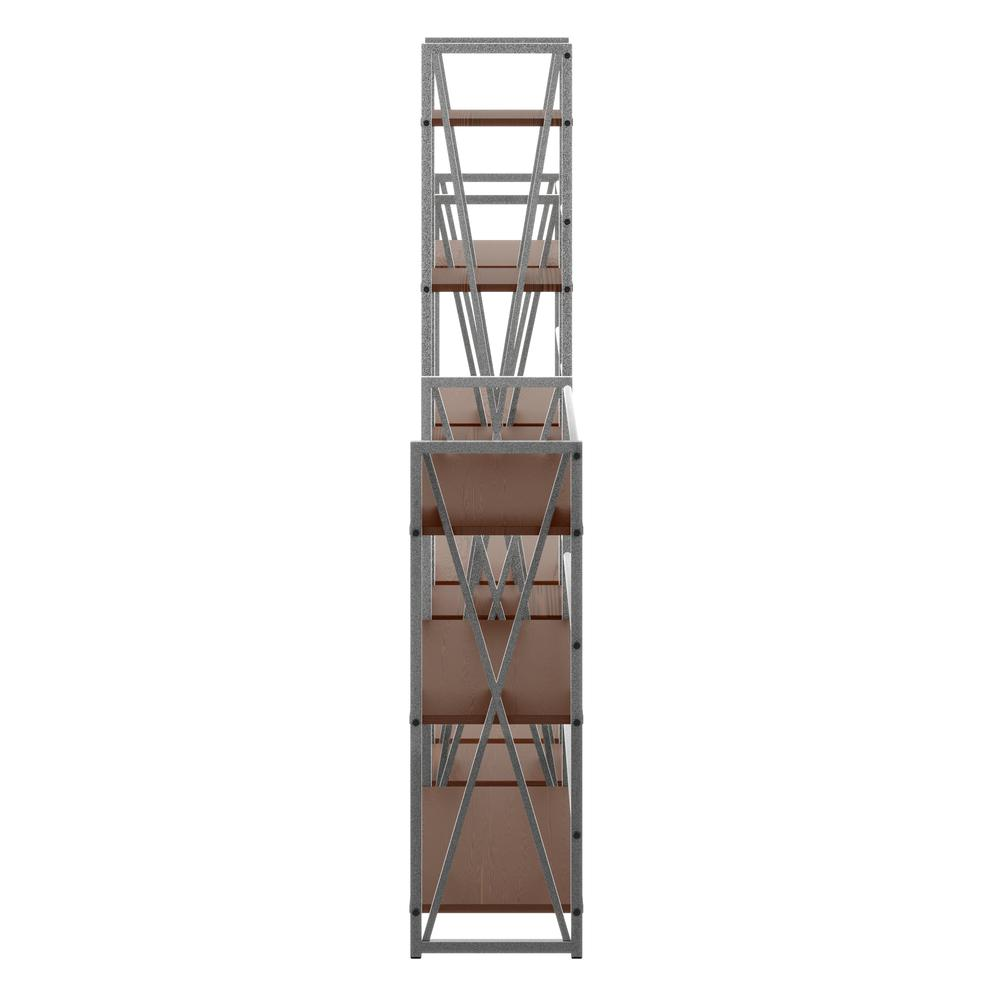 Start2Finish Isa 3-Piece Shelving Set in graphite and walnut, featuring modern wall-mounted storage units with sleek finishes.