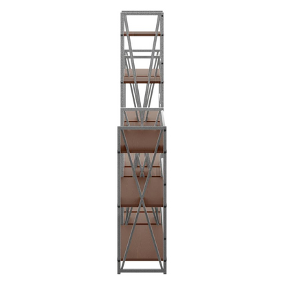 Start2Finish Isa 3-Piece Shelving Set in graphite and walnut, featuring modern wall-mounted storage units with sleek finishes.