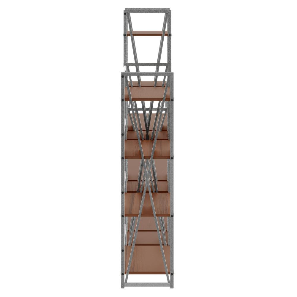 Isa 3-piece shelving set by Start2Finish with graphite and walnut finish, featuring modern, wall-mounted shelves for storage and display.
