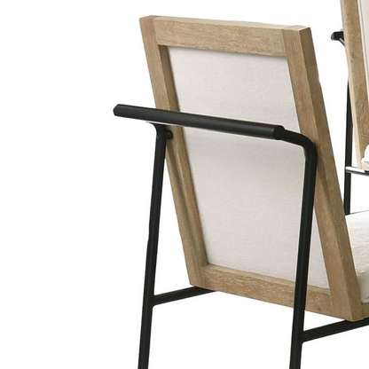 Two oak-finish dining chairs from the Torrance set by Start2Finish, featuring a sleek wooden design and comfortable seating.
