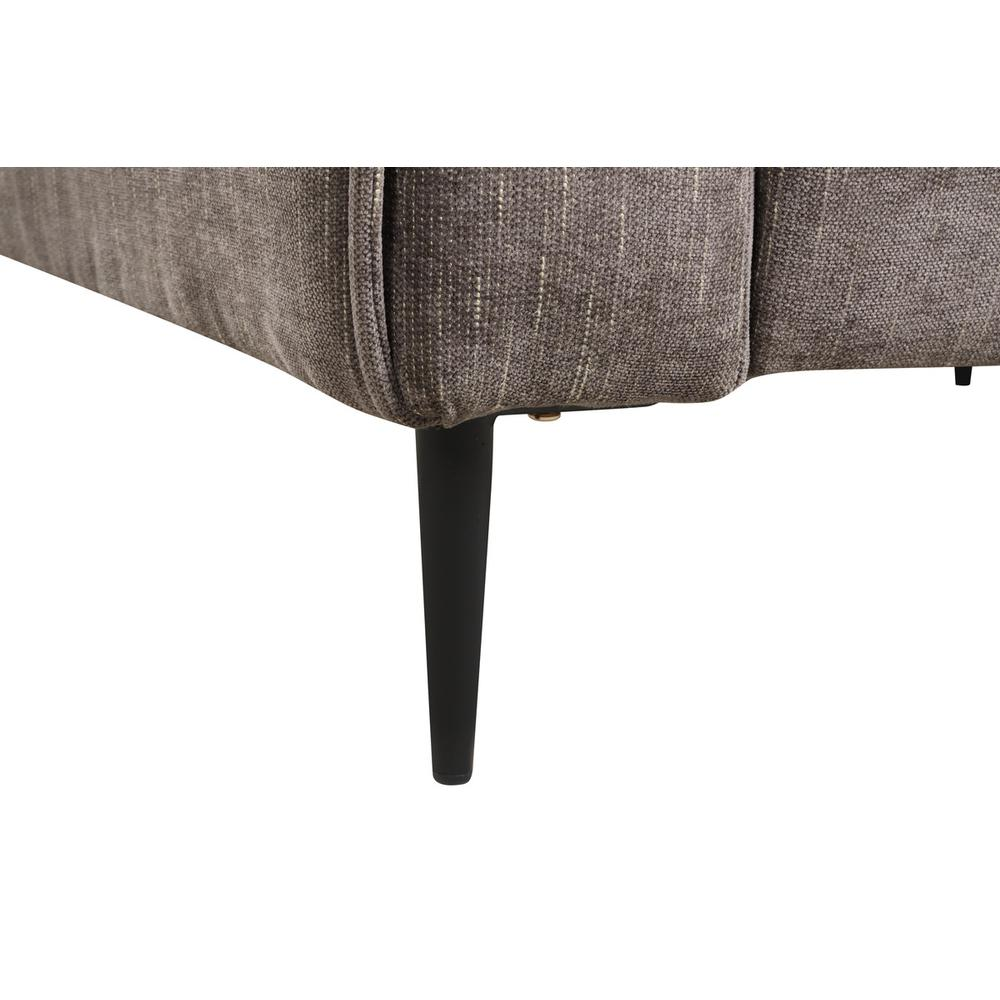 Valentina gray chenille chair with metal legs and matching throw pillow, modern furniture for living room decor
